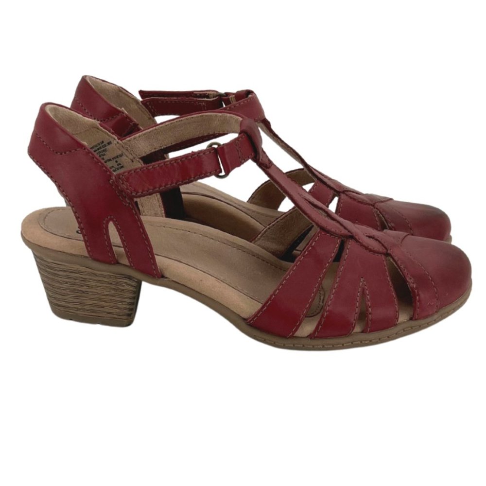 Earth | Women's Marietta Capella Sandal | 1.5" Heel | Size 8 | Regal Red